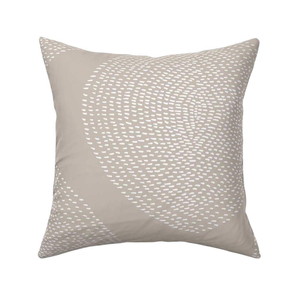 Stripy Boho Drop Pillow, Woven, Beige, 16x16, Single Sided, Beige, Wheat