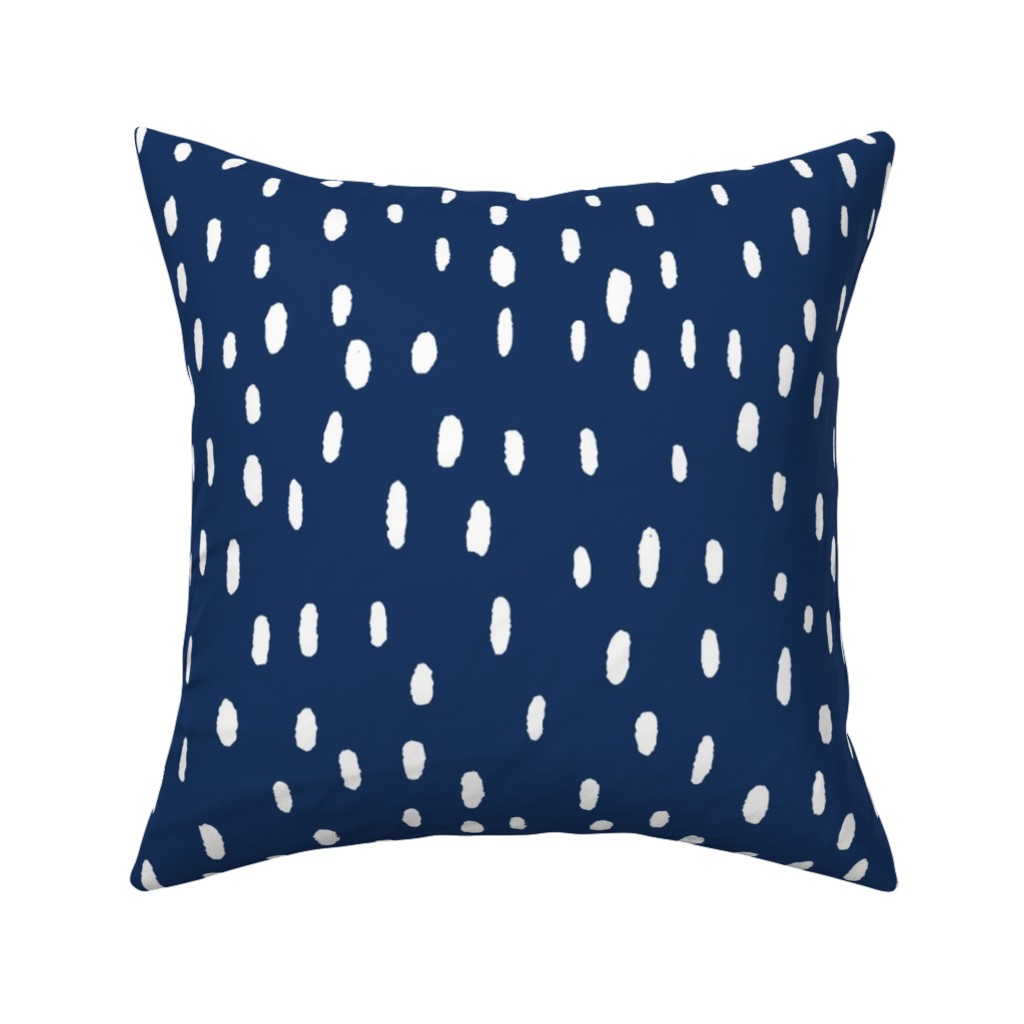 Confetti Dot - Night Pillow, Woven, Beige, 16x16, Single Sided, Blue