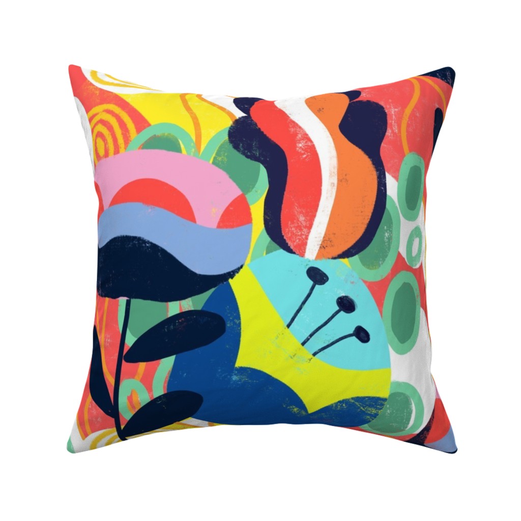 Think Big in Color - Multi Pillow, Woven, Beige, 16x16, Single Sided, Multicolor