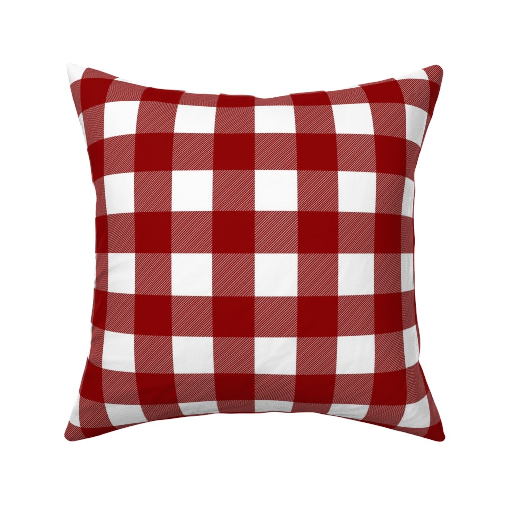 Buffalo Plaid - Red Pillow, Woven, Black, 16x16, Single Sided, Red