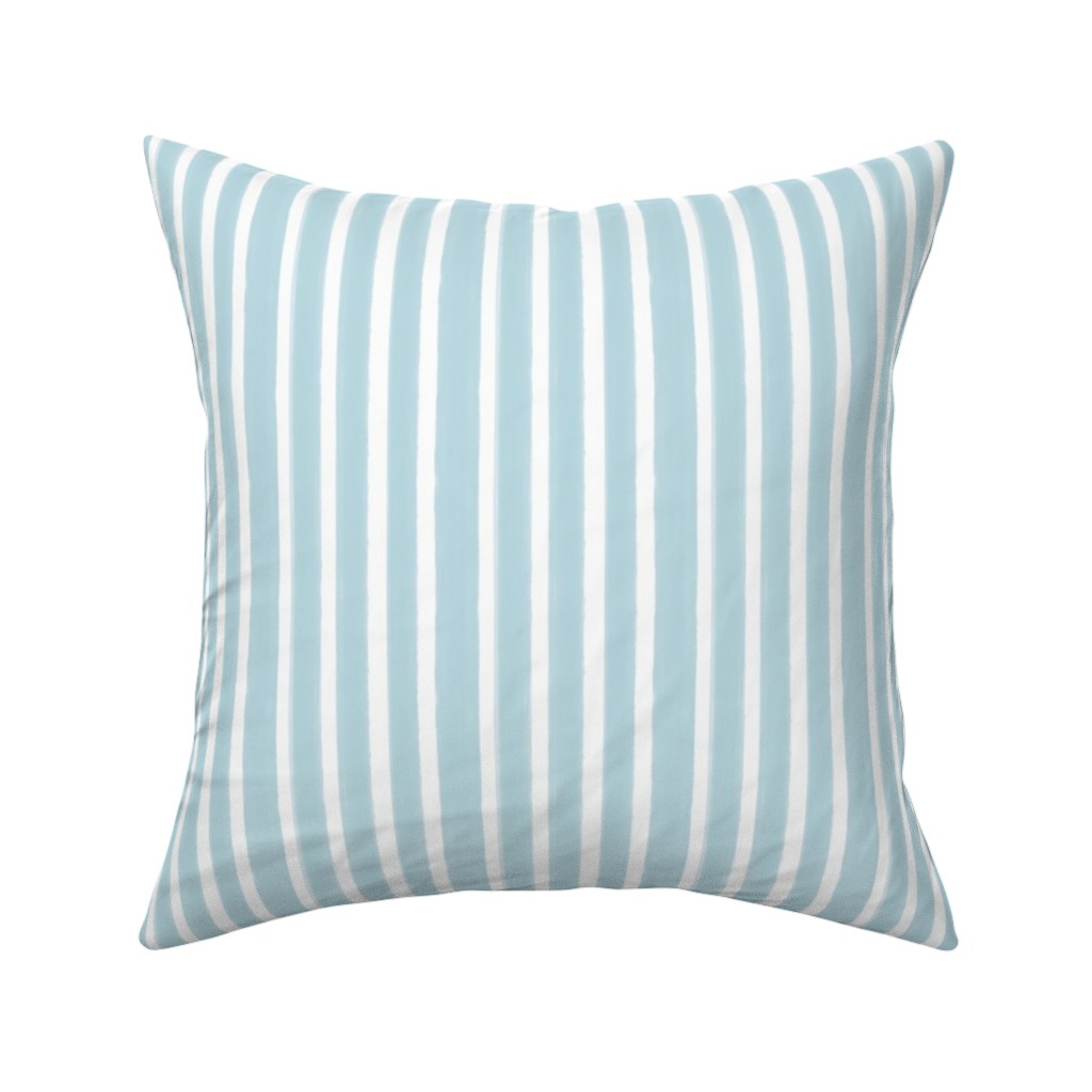 Galway - Pale Blue Pillow, Woven, Black, 16x16, Single Sided, Blue, True Blue