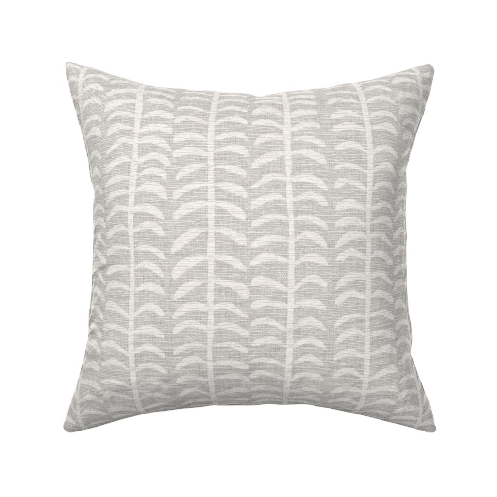 Grasscloth Vine - Neutral Pillow, Woven, Black, 16x16, Single Sided, Gray, Gray