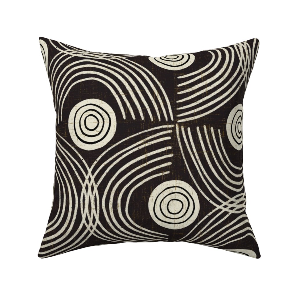 Open Ended - Black Pillow, Woven, Black, 16x16, Single Sided, Black, Black