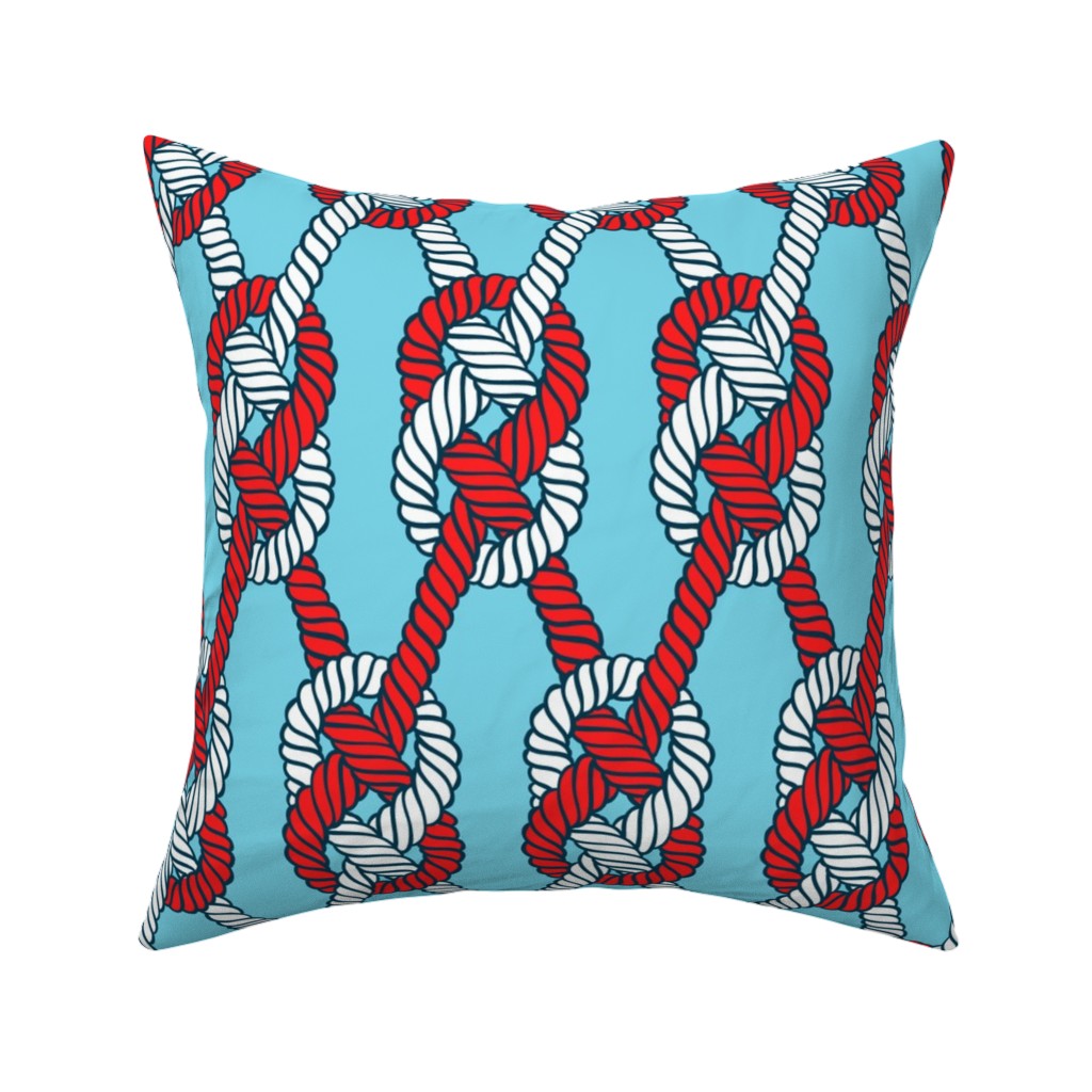 Sailor's Knots Pillow, Woven, Black, 16x16, Single Sided, Multicolor