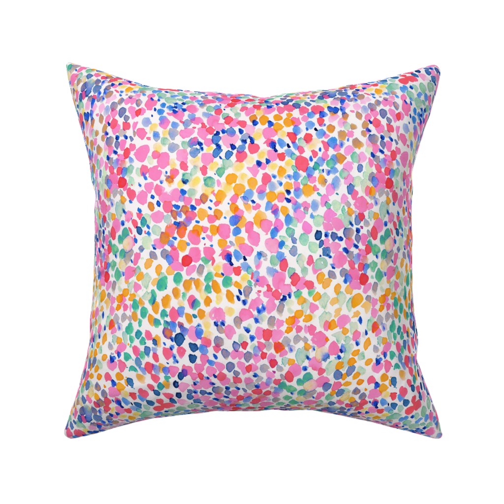 Lighthearted Pastel - Multi Pillow, Woven, Black, 16x16, Single Sided, Multicolor