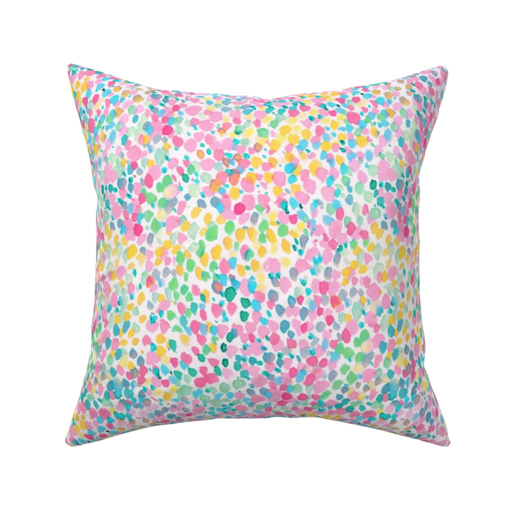 Lighthearted Summer Pillow, Woven, Black, 16x16, Single Sided, Multicolor