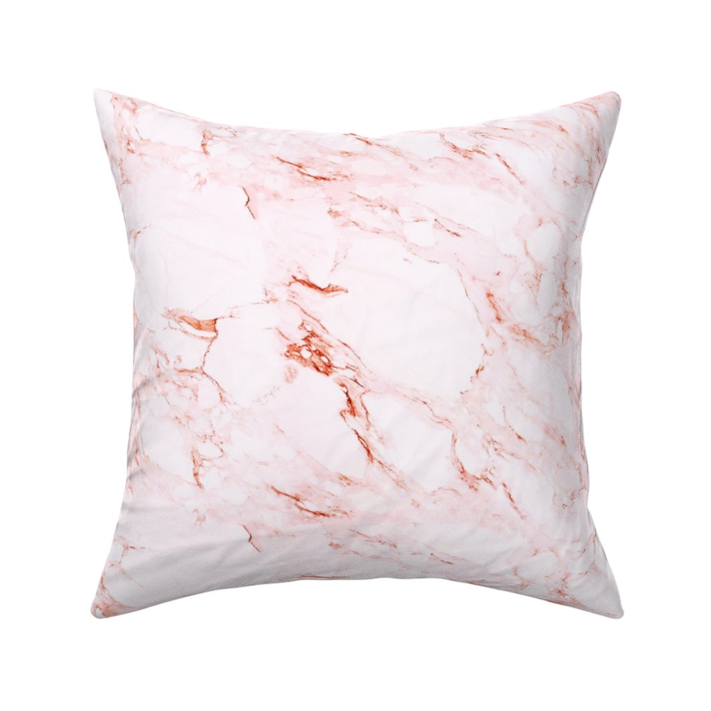 Marble - Blush Pillow, Woven, Black, 16x16, Single Sided, Pink, Bright Pink
