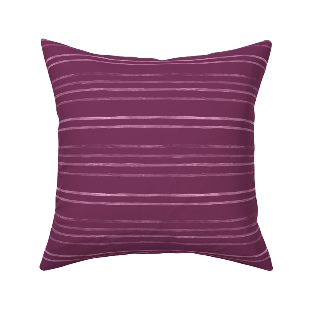 Take Flight Stripe - Rasberry Pillow, Woven, Black, 16x16, Single Sided, Purple, Purple