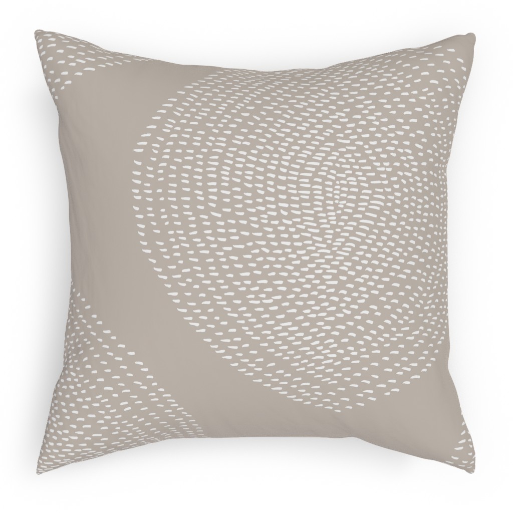 Stripy Boho Drop Pillow, Woven, Beige, 18x18, Single Sided, Beige, Wheat