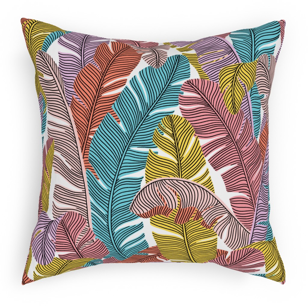 Always on the Bright Side - Multi Pillow, Woven, Beige, 18x18, Single Sided, Multicolor