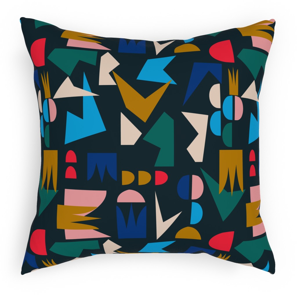 Shape of Things - Multi Pillow, Woven, Beige, 18x18, Single Sided, Multicolor
