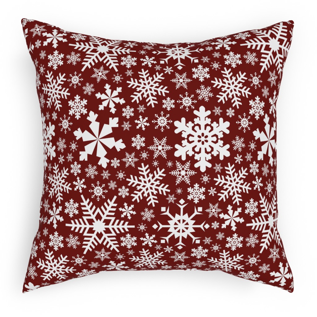 Christmas White Snowflake On Red Background Dish Drying Mat 16x18