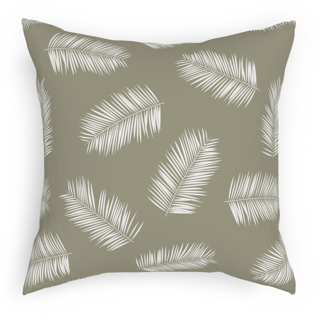 Aloha Hawaii Island Vibes - Green Pillow, Woven, Black, 18x18, Single Sided, Green, Classic Green