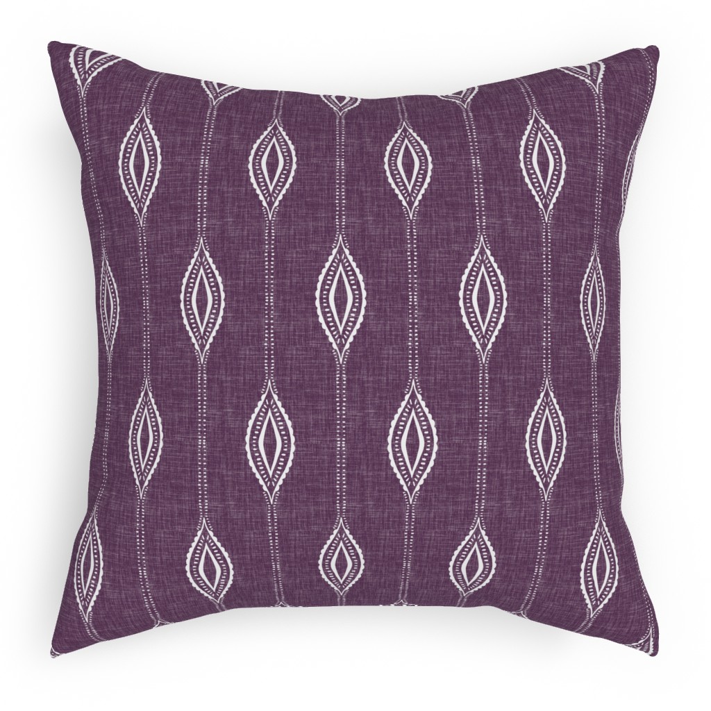 Diamant� - Eggplant Pillow, Woven, Black, 18x18, Single Sided, Purple