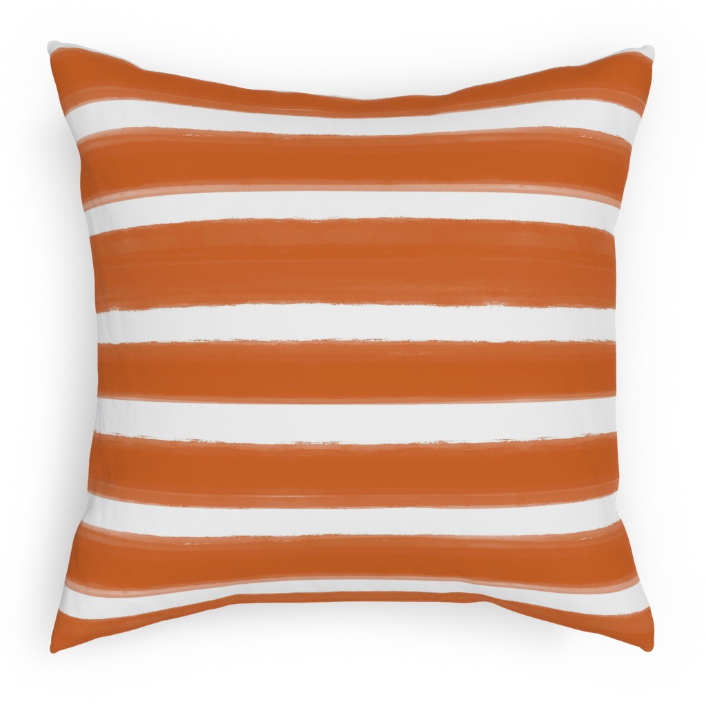Galway - Rust Pillow, Woven, Black, 18x18, Single Sided, Orange