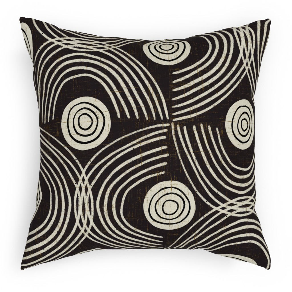 Open Ended - Black Pillow, Woven, Black, 18x18, Single Sided, Black