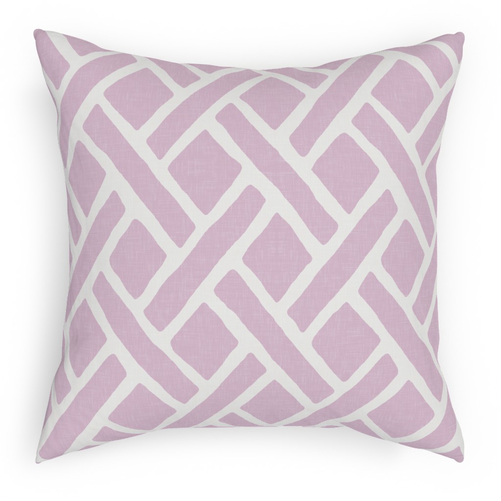 Savannah Trellis Pillow, Woven, Black, 18x18, Single Sided, Purple