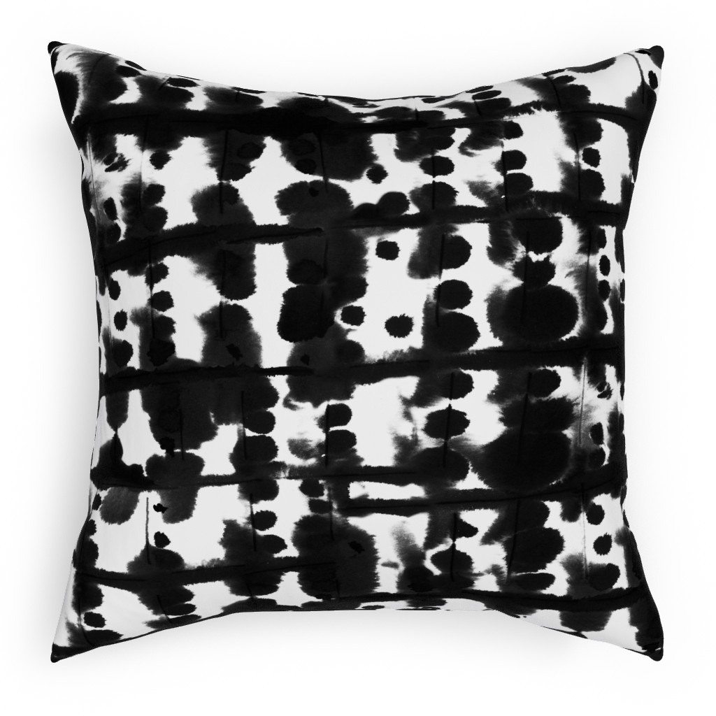 Parallel - Black Pillow, Woven, Black, 18x18, Single Sided, Black
