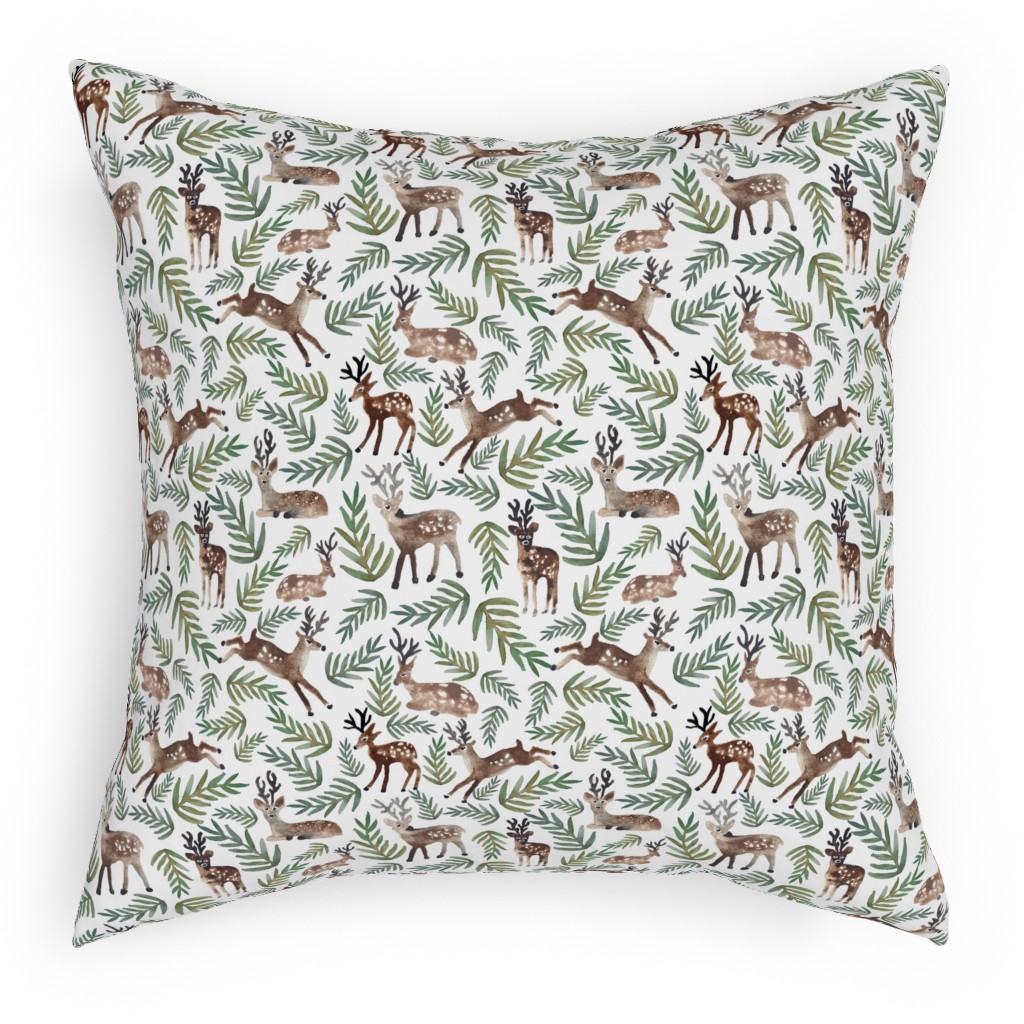 Loved Dearly - Green and Brown Pillow, Woven, Black, 18x18, Single Sided, Green, Classic Green