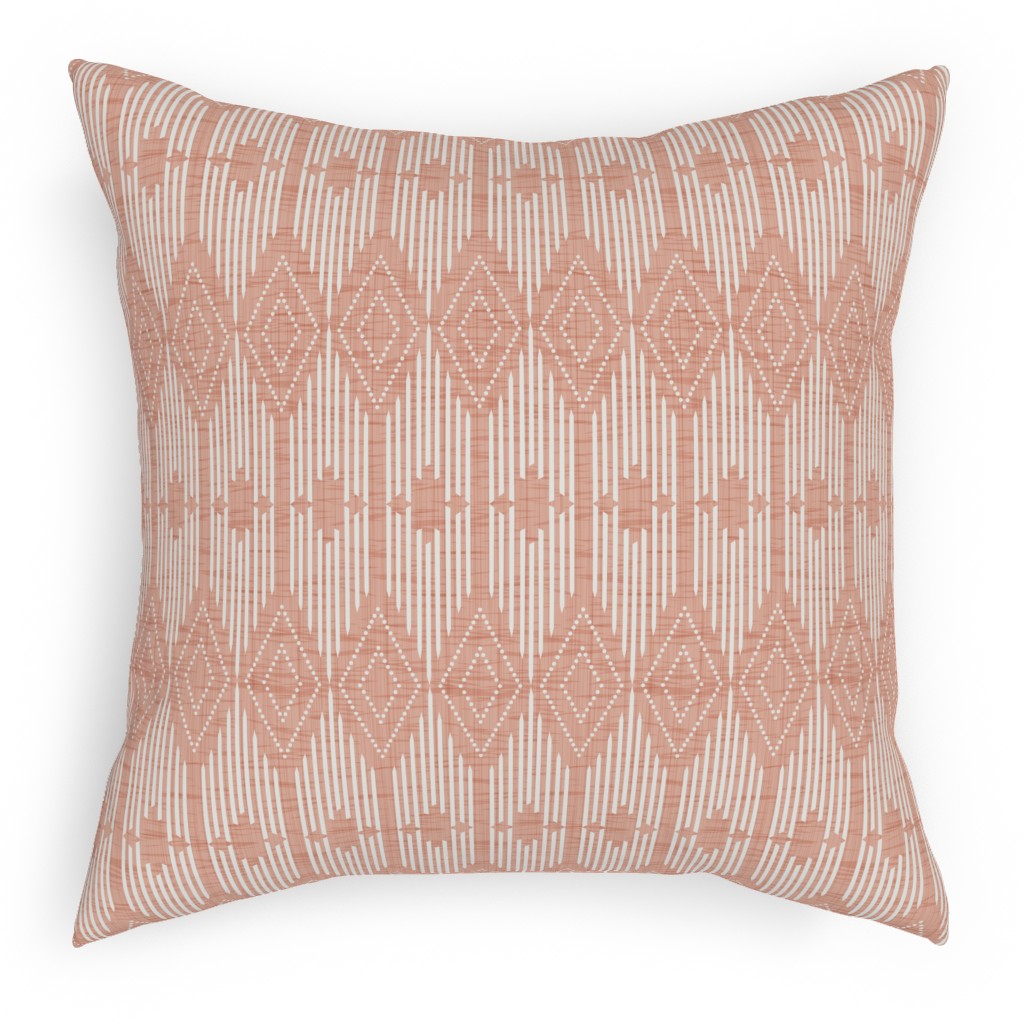 West End Pillow, Woven, Black, 18x18, Single Sided, Pink, Alpaca