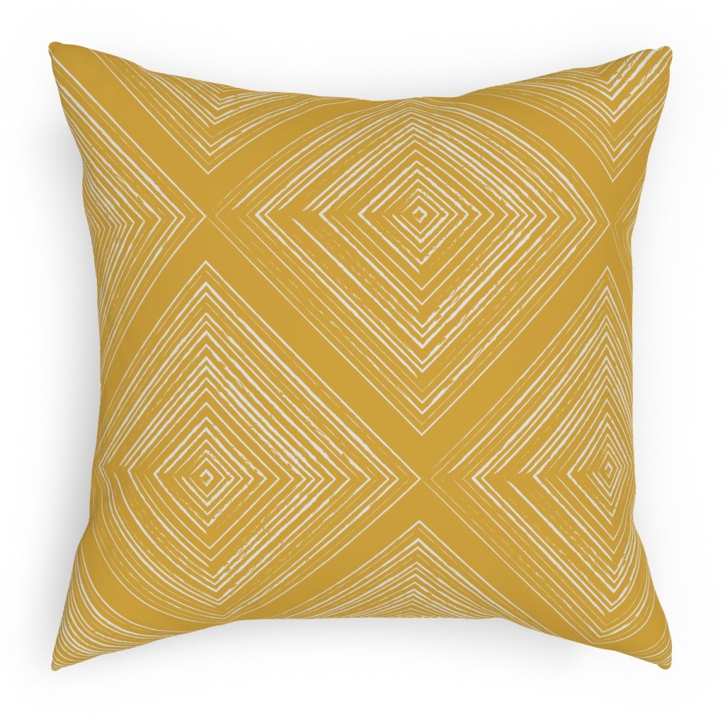 Modern Farmhouse - Mustard Pillow, Woven, Black, 18x18, Single Sided, Yellow, Classic Yellow