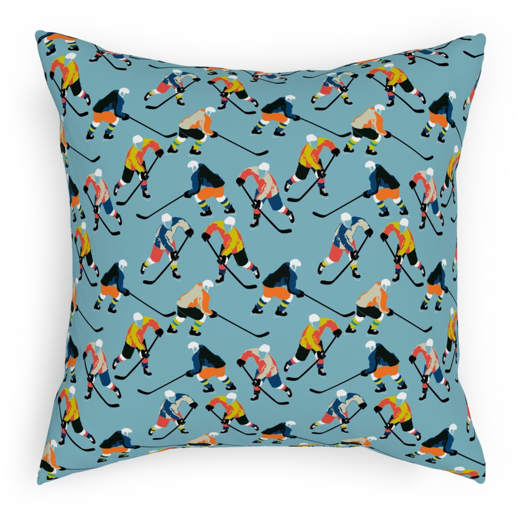 Active Hockey - Multicolor Pillow, Woven, Black, 18x18, Single Sided, Blue