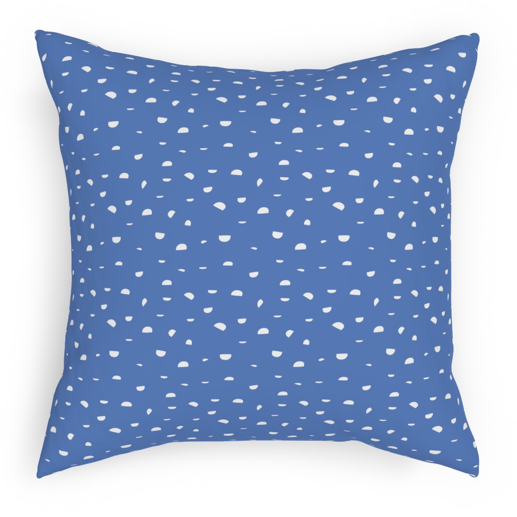 Shells - Blue Pillow, Woven, Black, 18x18, Single Sided, Blue, True Blue