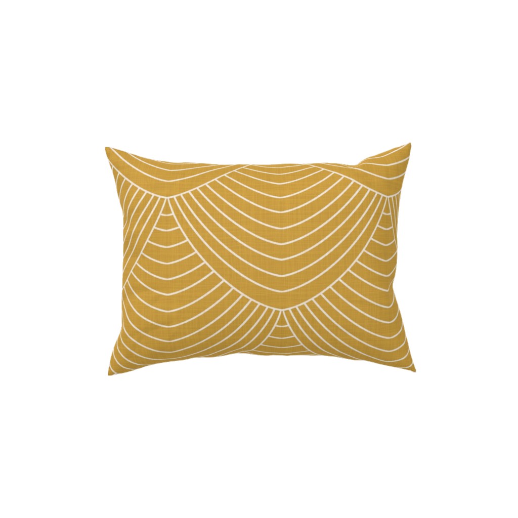 Gabrielle - Yellow Pillow, Woven, Black, 12x16, Single Sided, Yellow