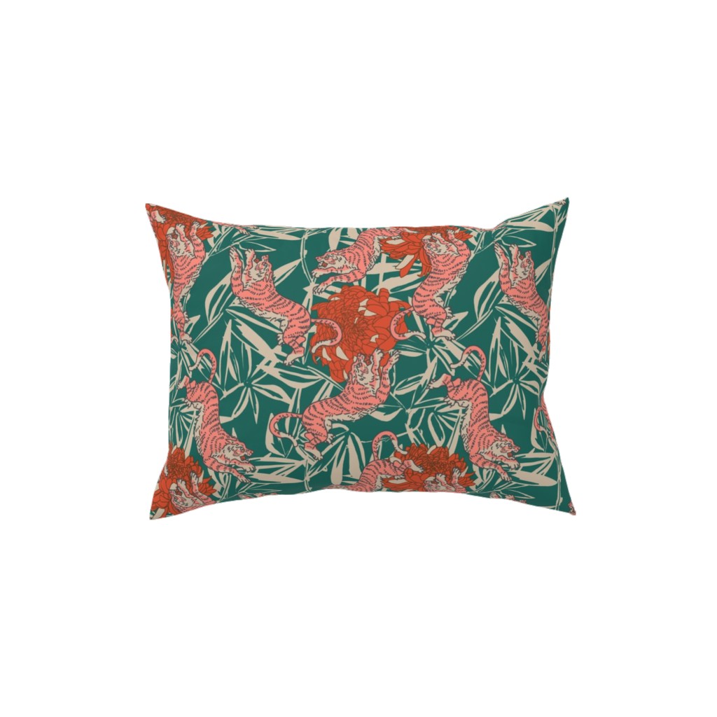 Bengal Kuma Tiger - Multi Pillow, Woven, Black, 12x16, Single Sided, Multicolor