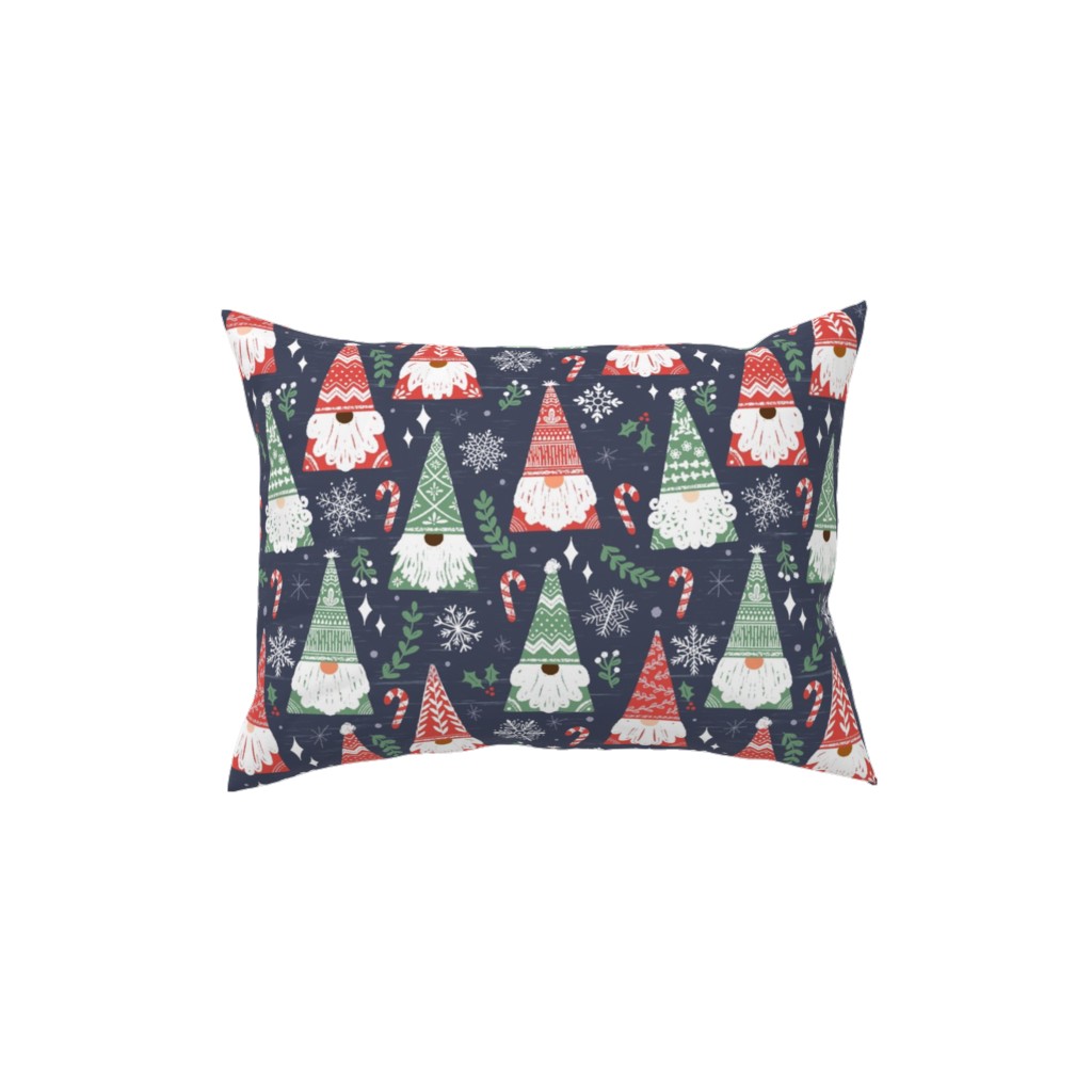 Folk Gnomes Pillow, Woven, Black, 12x16, Single Sided, Multicolor