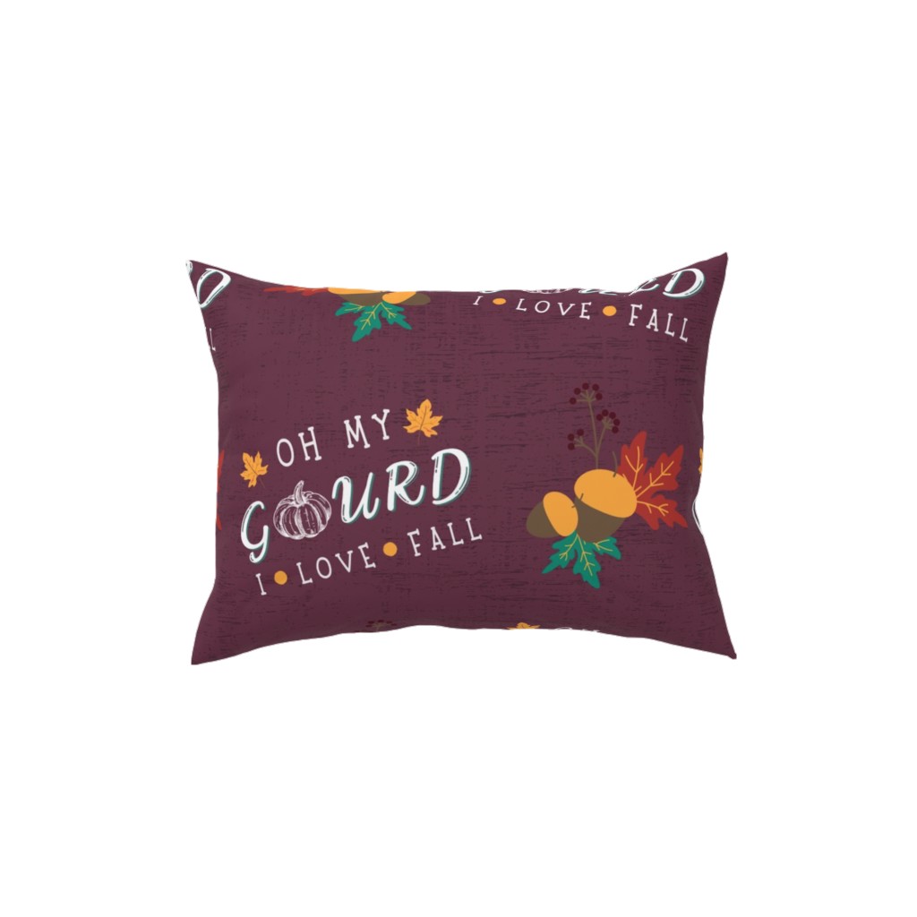 Oh My Gourd on Mauve Pillow, Woven, Black, 12x16, Single Sided, Purple