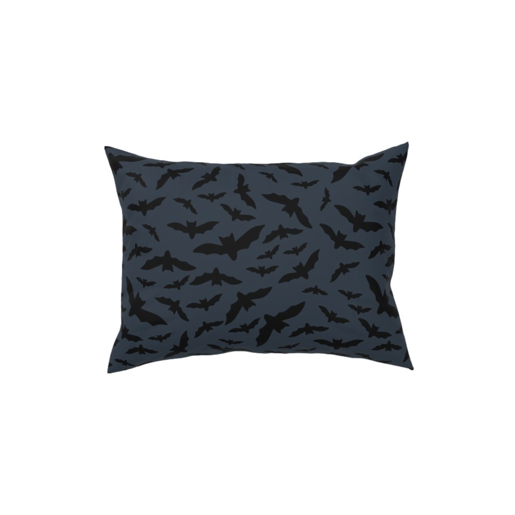 Black Bats Pillow, Woven, Black, 12x16, Single Sided, Black