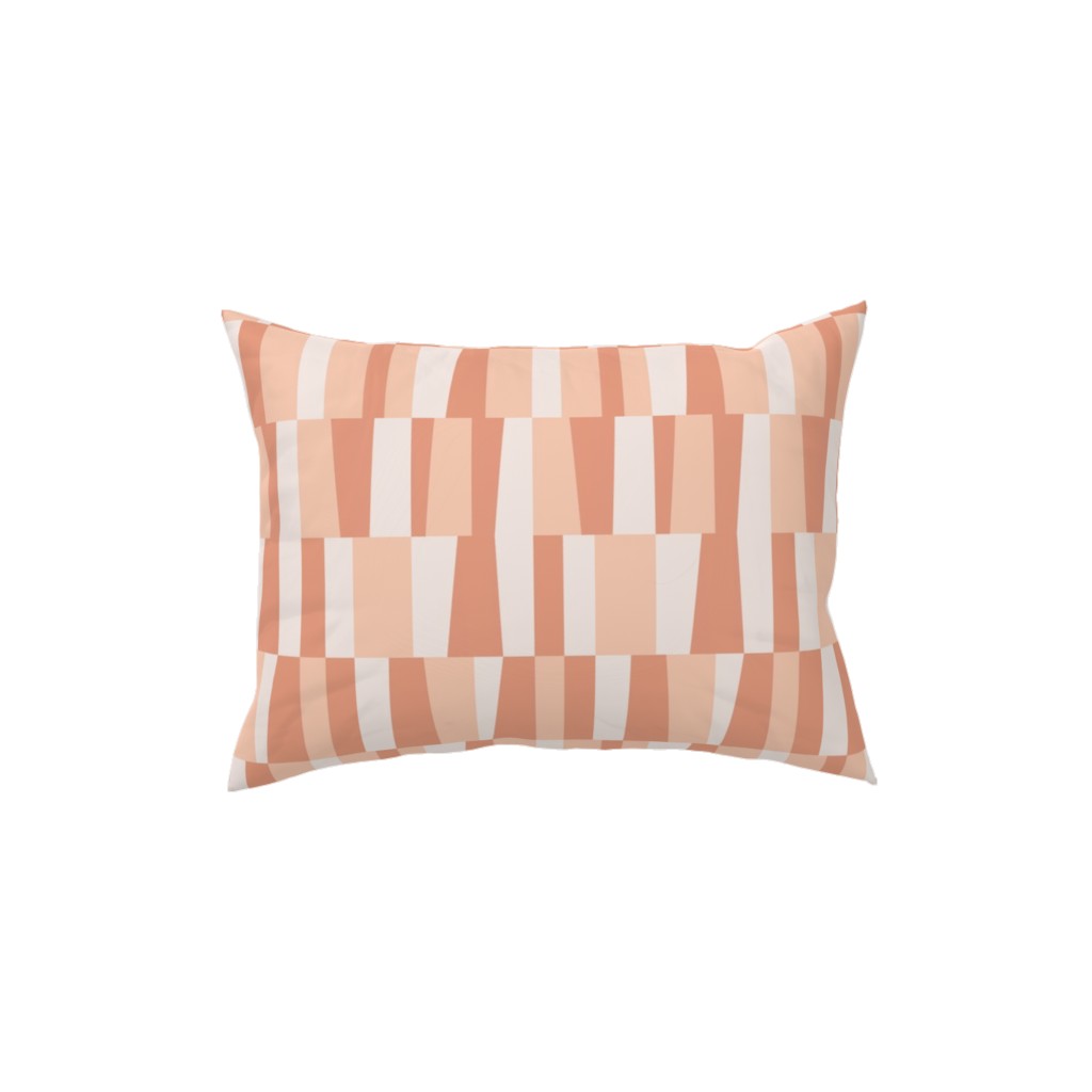 Collage Tiles - Orange Pillow, Woven, Black, 12x16, Single Sided, Orange