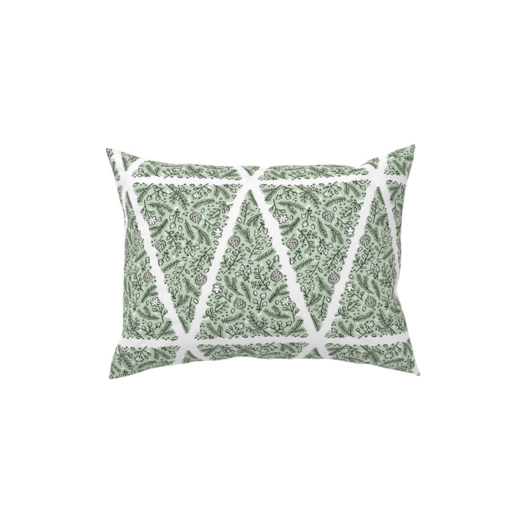 O Christmas Tree, O Christmas Tree - Green Pillow, Woven, Black, 12x16, Single Sided, Green