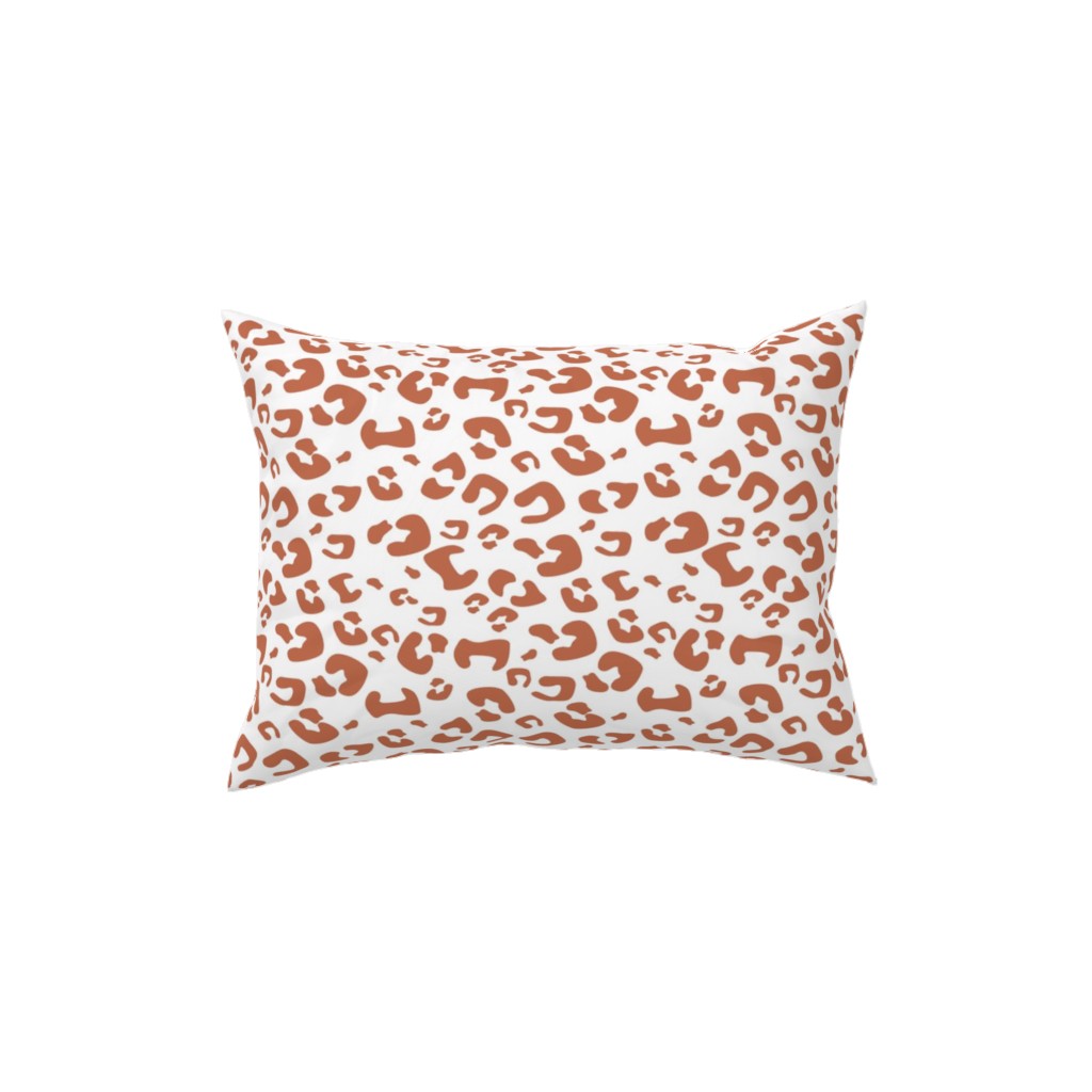 Leopard Print - Terracotta Pillow, Woven, Black, 12x16, Single Sided, Brown, Brown
