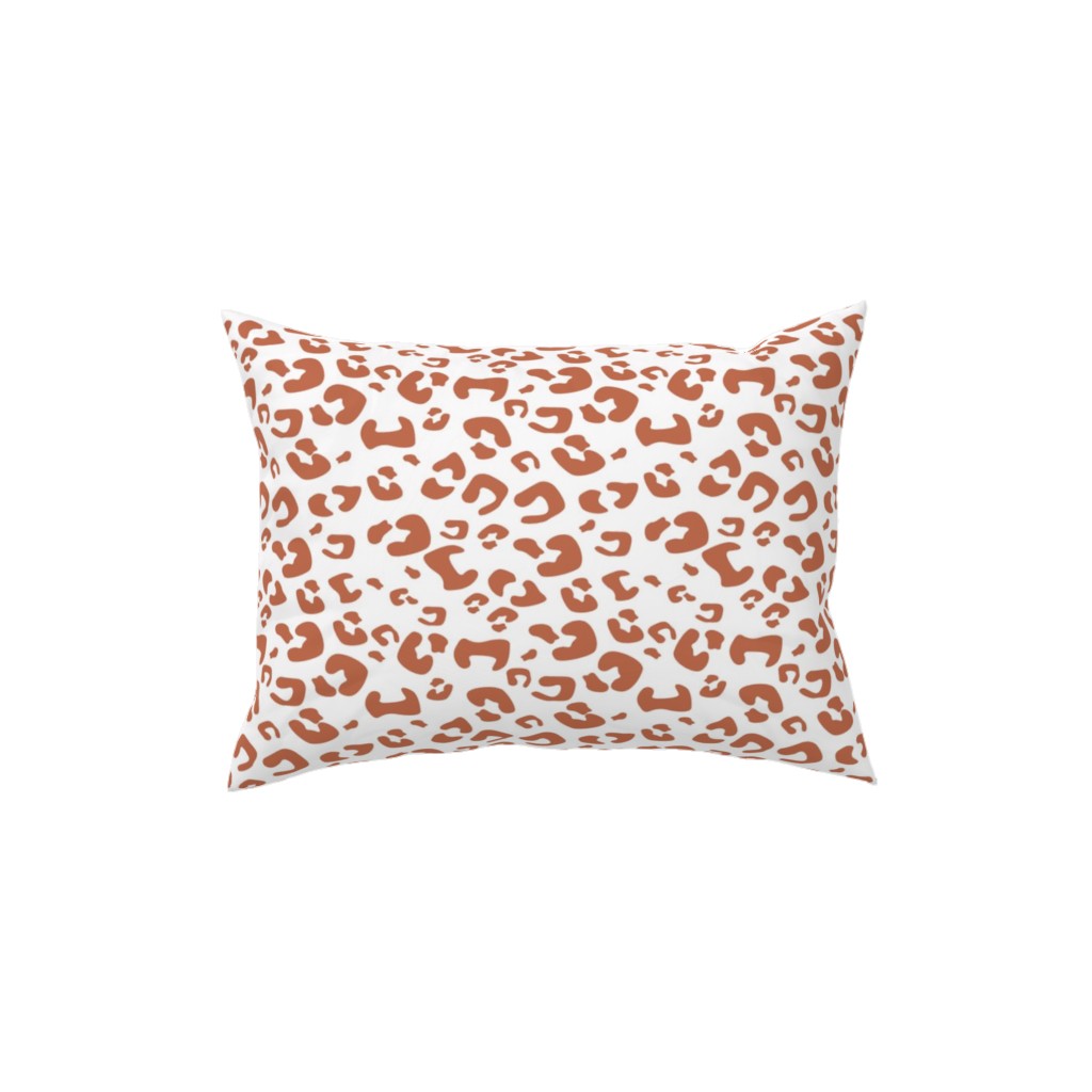 Leopard Print - Terracotta Pillow, Woven, Black, 12x16, Single Sided, Brown