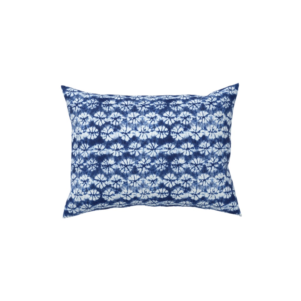 Shibori Pine - Blue Pillow, Woven, Black, 12x16, Single Sided, Blue