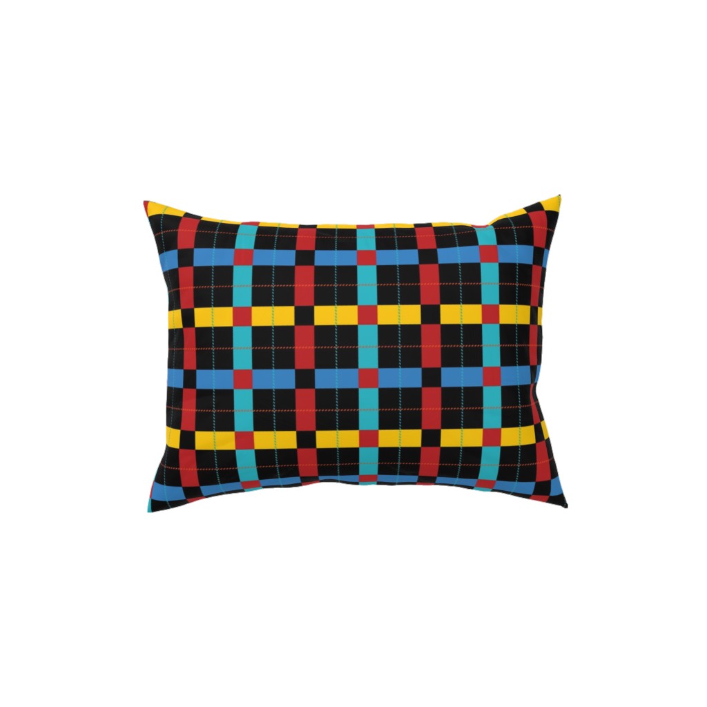 Pnw Pike Plaid - Multi Pillow, Woven, Black, 12x16, Single Sided, Multicolor
