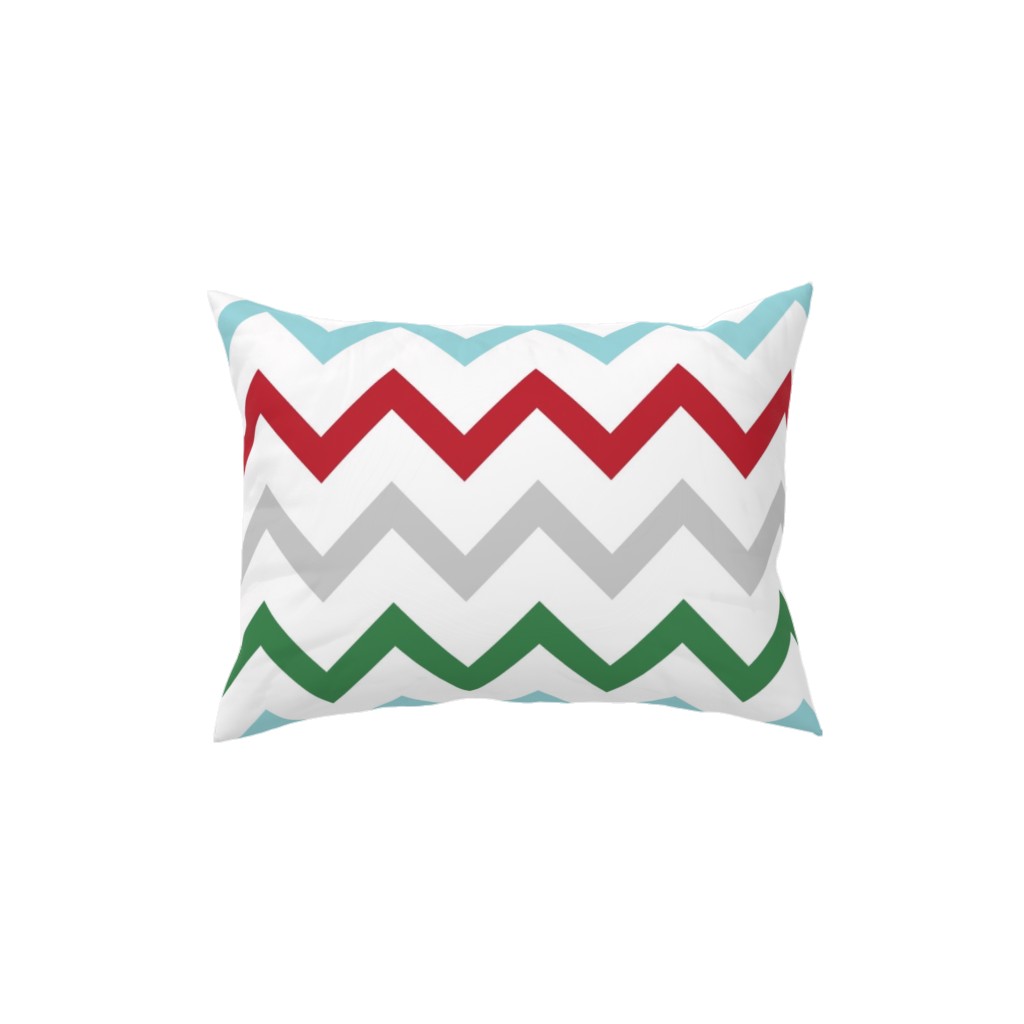 Christmas Wish Chevron - Multi Pillow, Woven, Black, 12x16, Single Sided, Multicolor