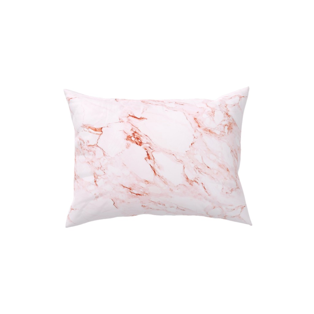 Marble - Blush Pillow, Woven, Black, 12x16, Single Sided, Pink