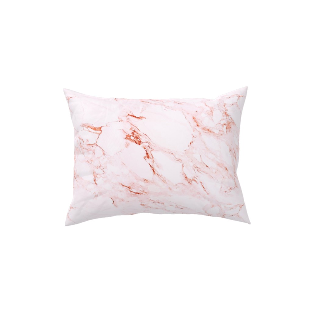 Marble - Blush Pillow, Woven, Black, 12x16, Single Sided, Pink, Bright Pink