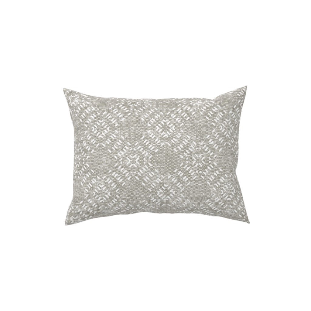 Modern Farmhouse Tile - Neutral Pillow, Woven, Black, 12x16, Single Sided, Gray