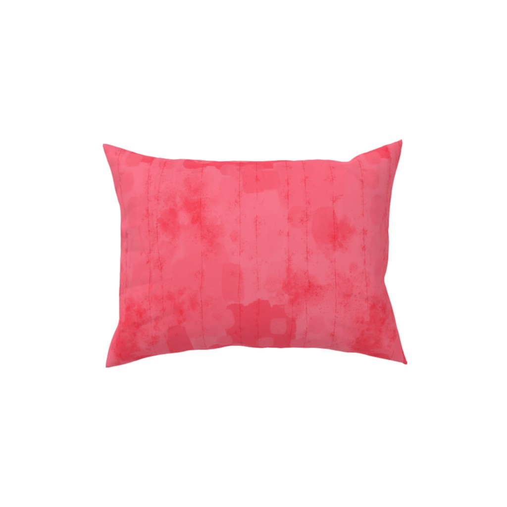 Watermelon Grunge - Pink Pillow, Woven, Black, 12x16, Single Sided, Pink, Bright Pink