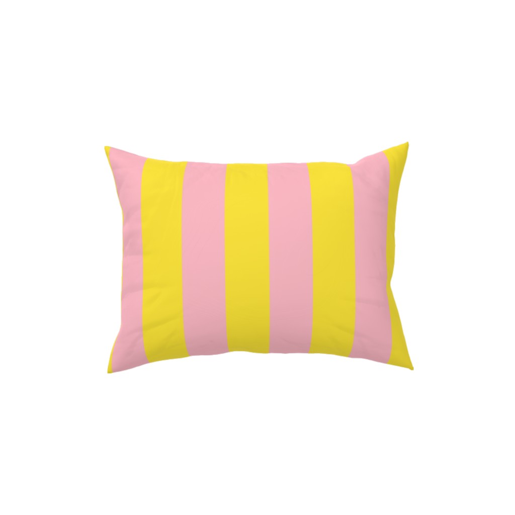 Vertical Stripes Pillow, Woven, Black, 12x16, Single Sided, Pink, Peony