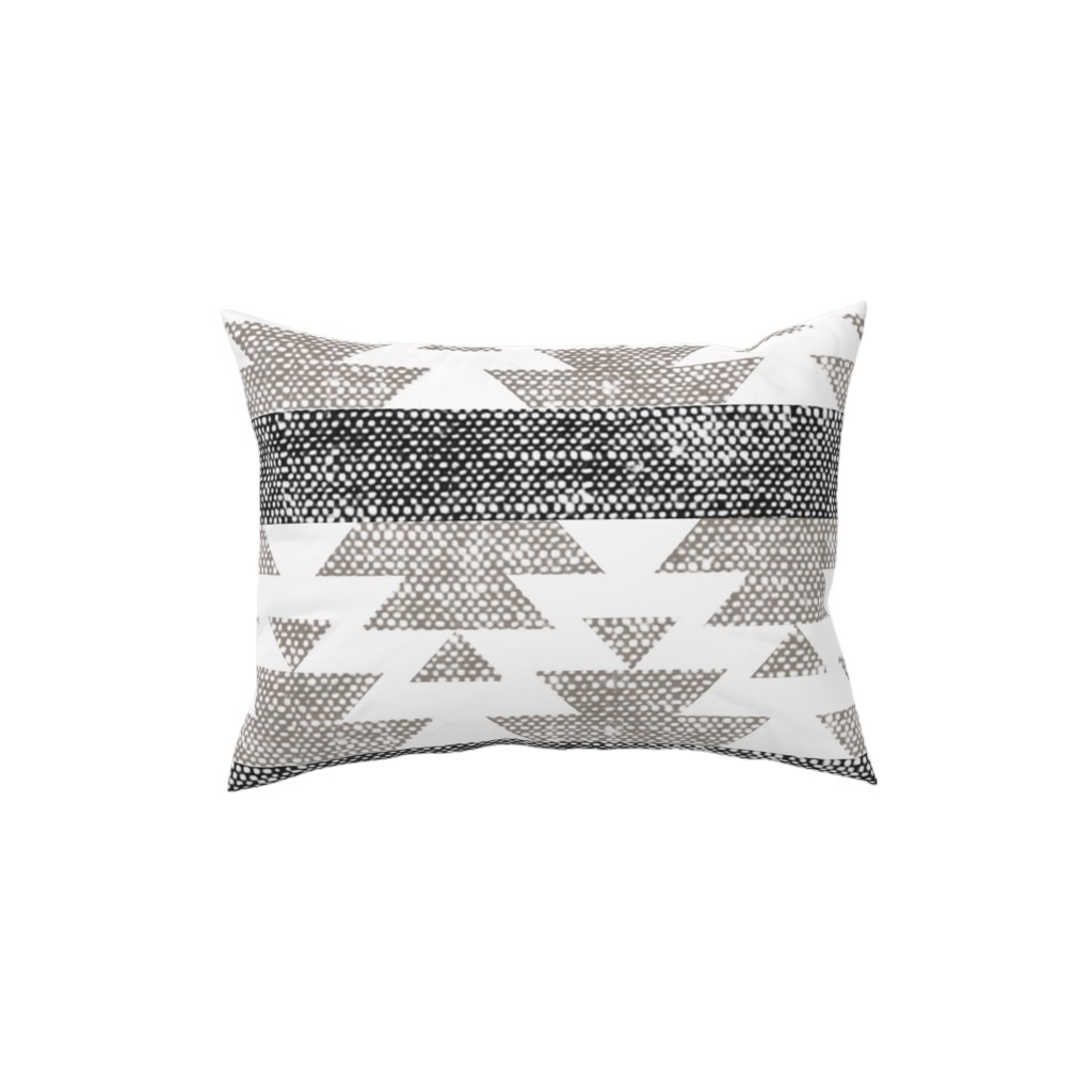 Aztec Woven - Neutral Pillow, Woven, Black, 12x16, Single Sided, Gray