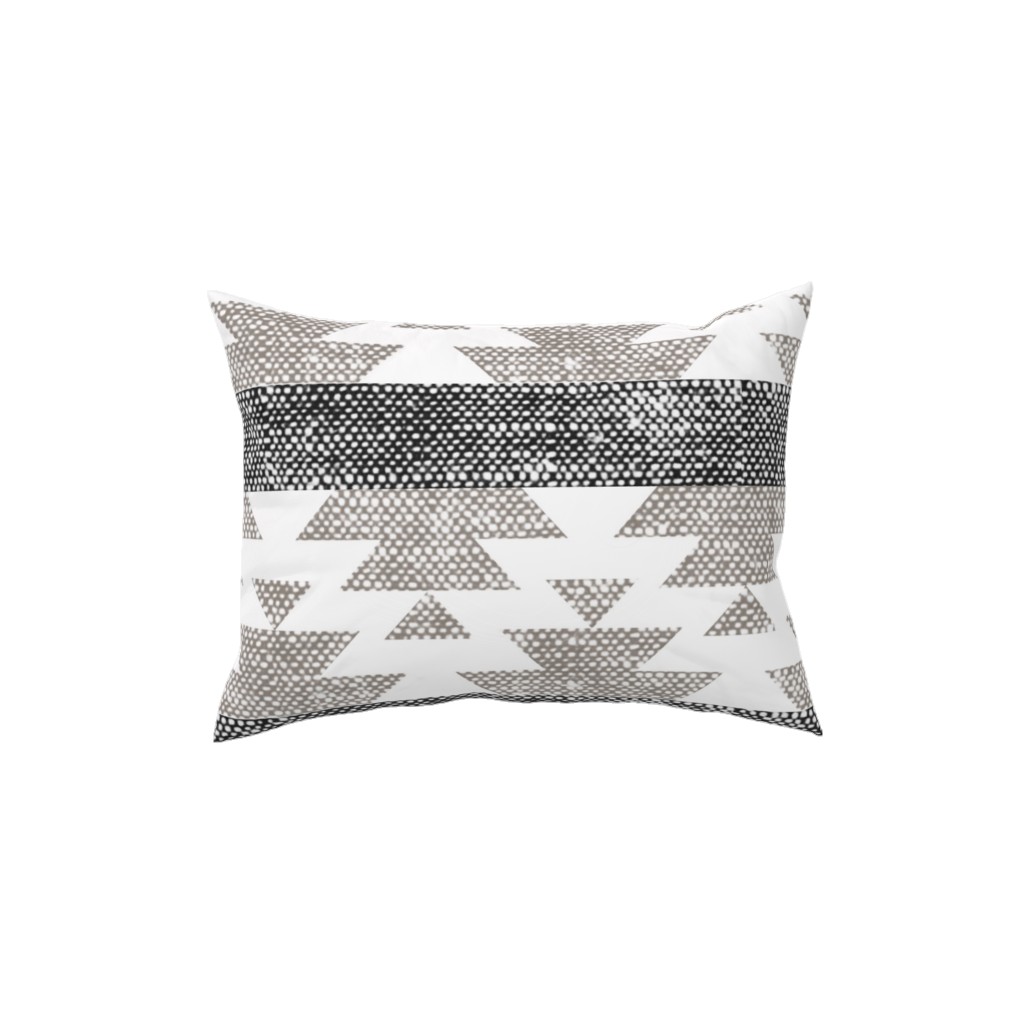 Aztec Woven - Neutral Pillow, Woven, Black, 12x16, Single Sided, Gray, Gray