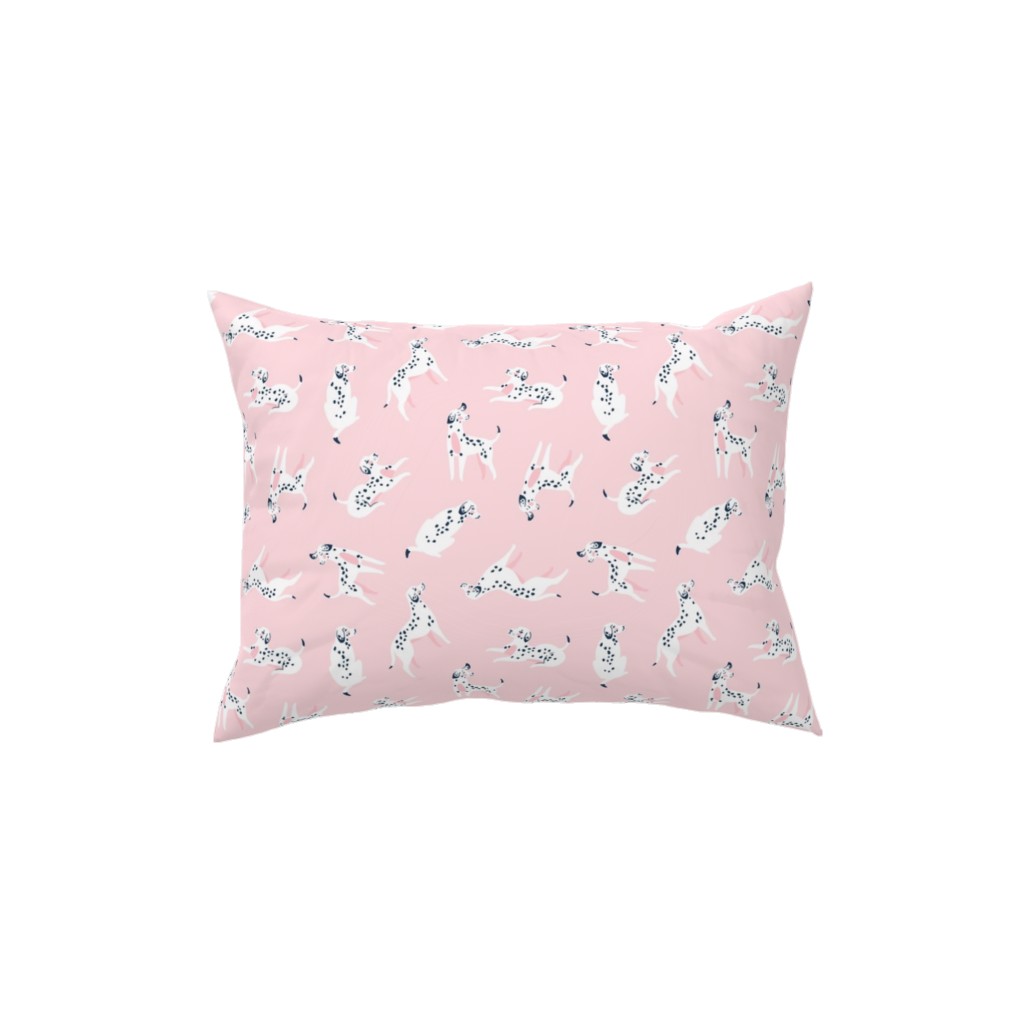 Funny Dalmatian - Pink Pillow, Woven, Black, 12x16, Single Sided, Pink, Bright Pink