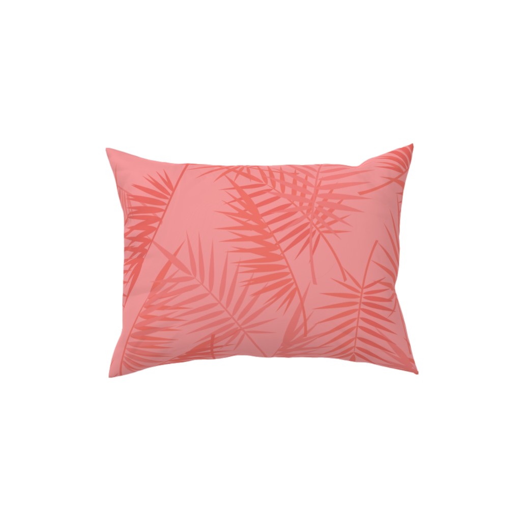 Tropical - Coral Pillow, Woven, Black, 12x16, Single Sided, Pink