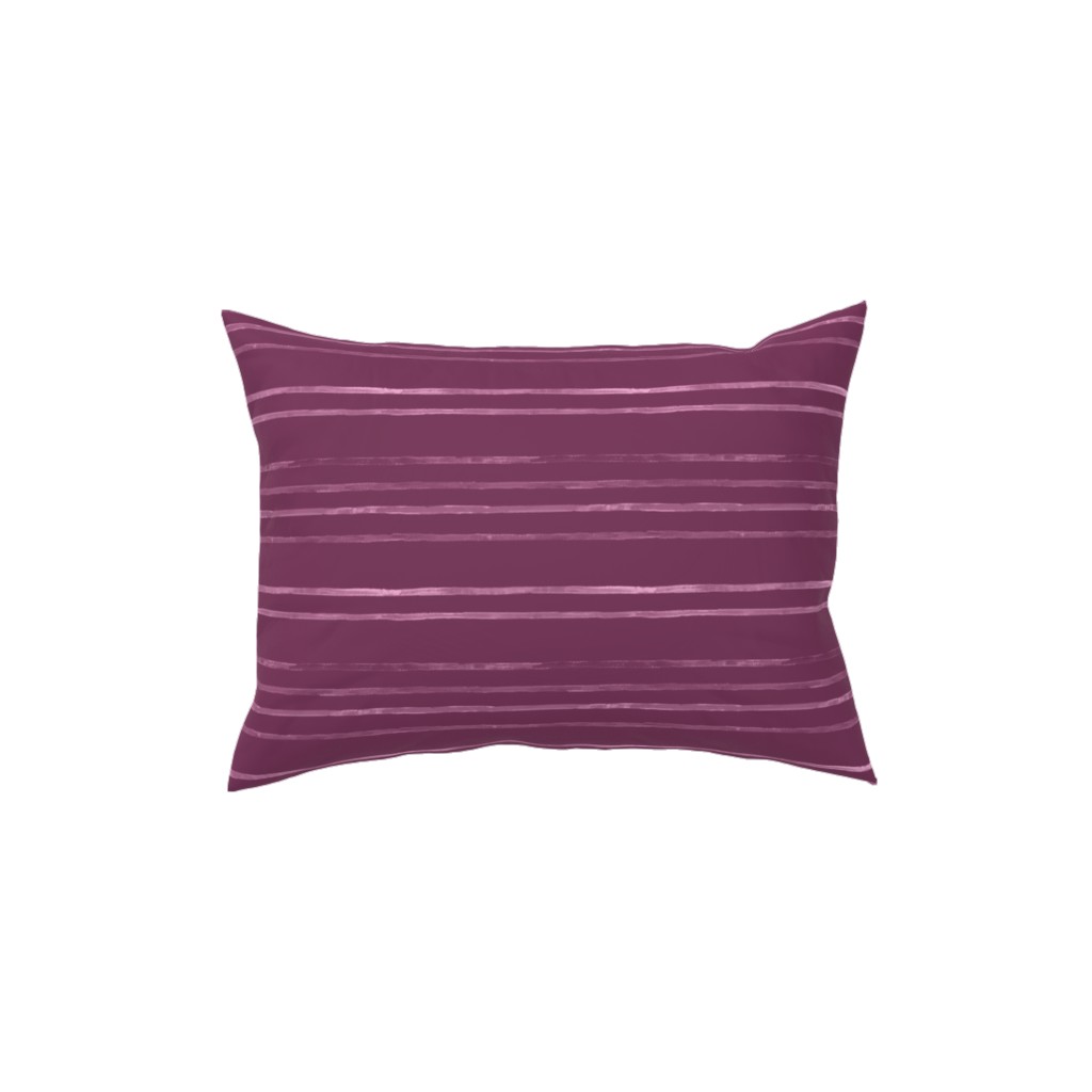 Take Flight Stripe - Rasberry Pillow, Woven, Black, 12x16, Single Sided, Purple
