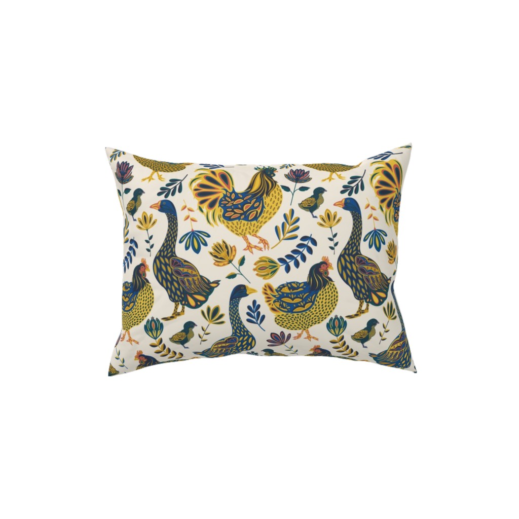 French Farm - Multi Pillow, Woven, Black, 12x16, Single Sided, Multicolor